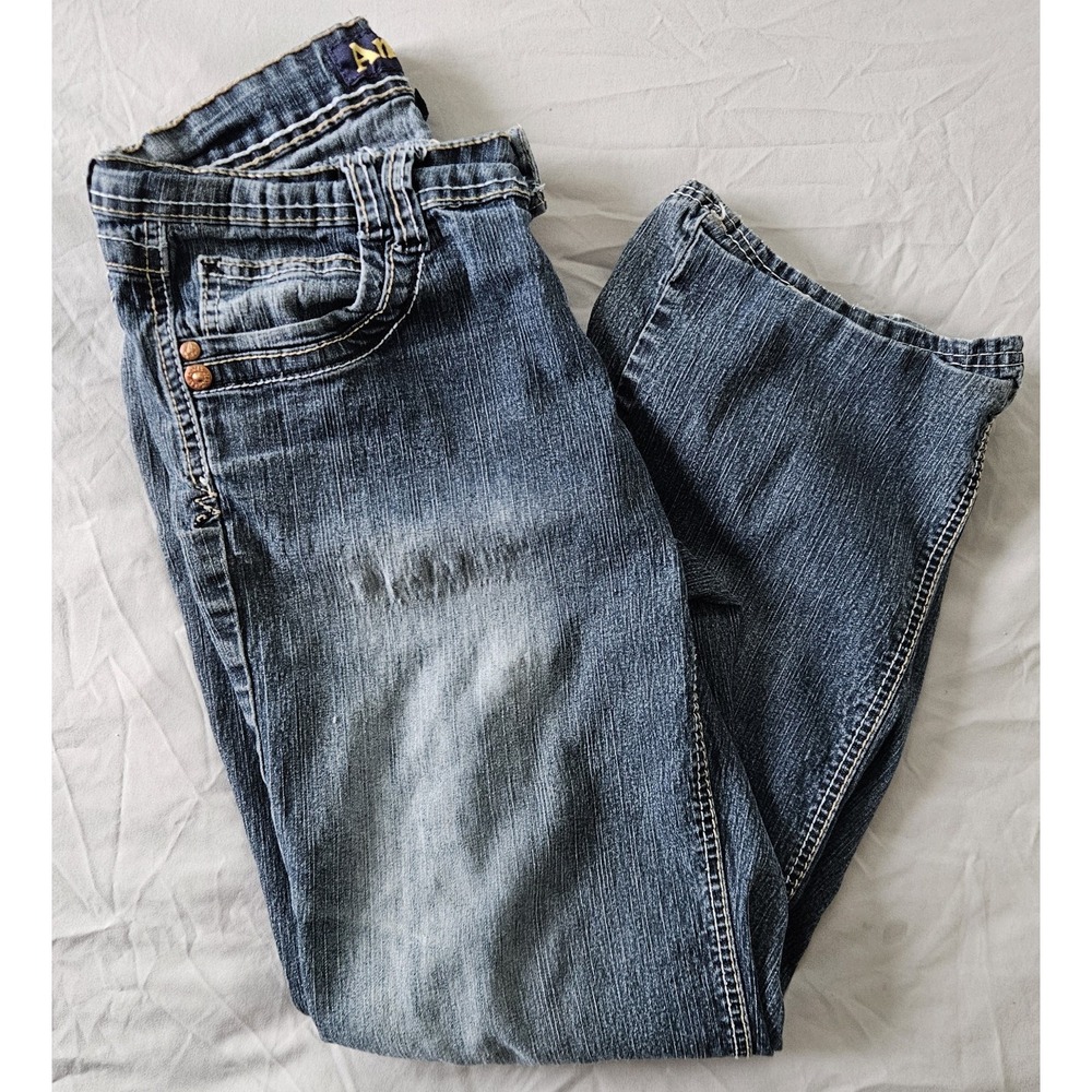 Angels Jeans Girls Size 14 Bootcut Denim Jeans Embroidered Pockets Vintage